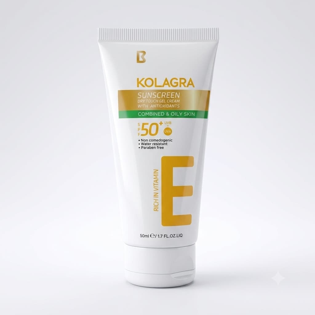 صن سكرين كولاجرا كريم جل بملمس جاف SPF 50+ للبشرة المختلطة والدهنية